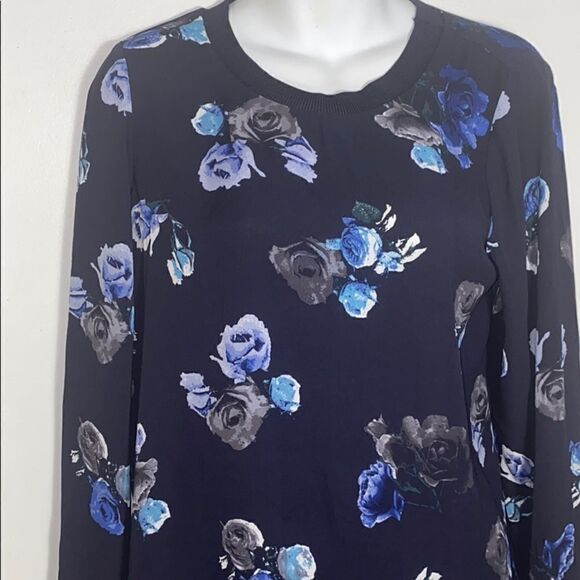 THAKOON For Design Nation Blue Floral Blouse-S - Picture 3 of 7